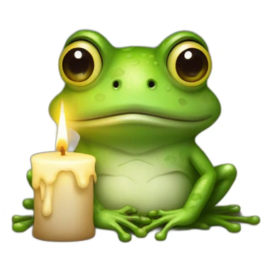 working dead frog with candle sticker