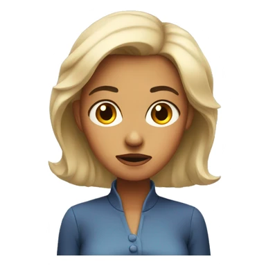 Woman looking suspicious sticker