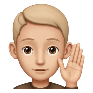 orecchio grande con mano dietro  sticker