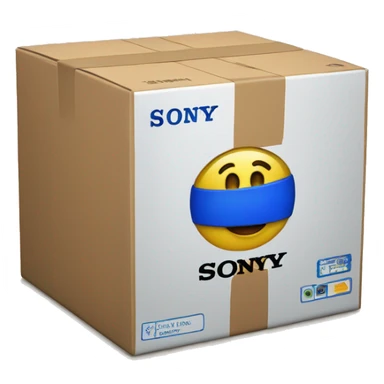 box with "sony" logo sticker