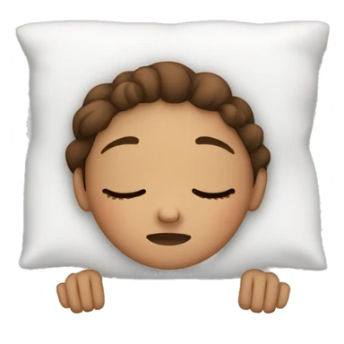 Girl with brown hair sleeping sticker