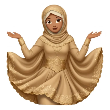 fully veiled woman dancing face also face covered sticker