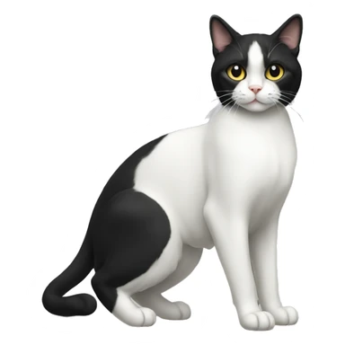 Tuxedo Cat Breed Full Body sticker