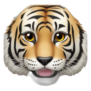 Tigre blanc sur une loutre sticker