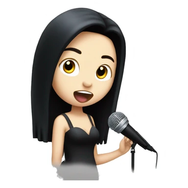 amy lee singing with microphone sticker