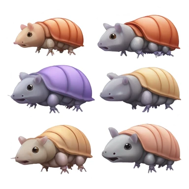Lavender gray Pig armadillo centipede isopod lobster shrimp pig armadillo insect darth Vader face sticker