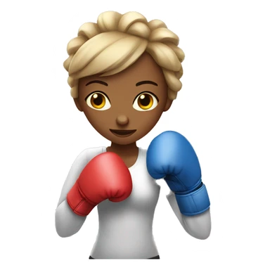 Girl with boxing gloves sticker