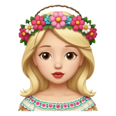 Cute Mexican kissing blonde girl sticker