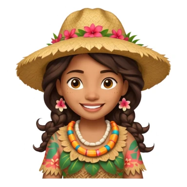 Moana wear Hawaii's hat version sticker