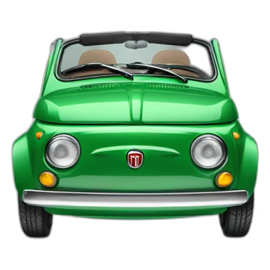 fiat 500 cabrio green sticker