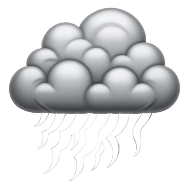 angry Thunderstorm Cloud, grey sticker