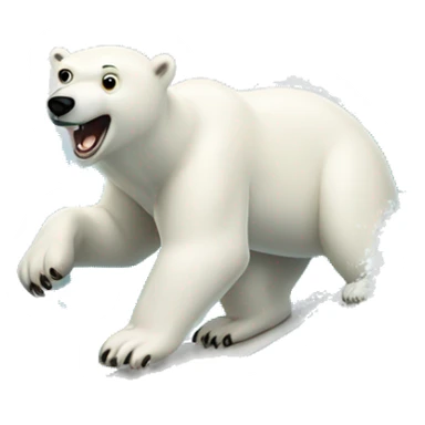 polar bear surfing wave sticker