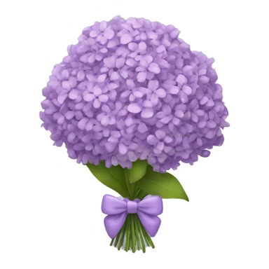 lilac bouquet with a bow tie sticker