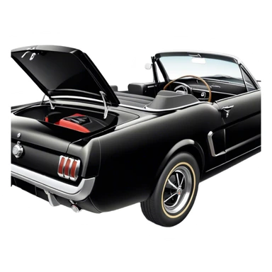 Black 1965 Ford Mustang Side Rear view sticker