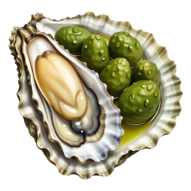 Oyster with whole pickles  sticker