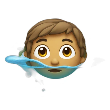 swimming in water sticker