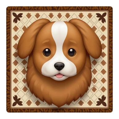 dog on a carpet sticker