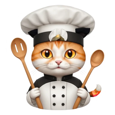 a cat is cooking sticker