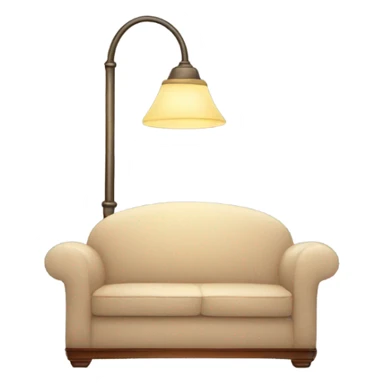 couch with lamp sticker