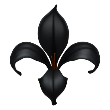 Black lily sticker