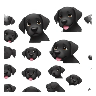 black labrador puppy is crying a lots of tears sticker