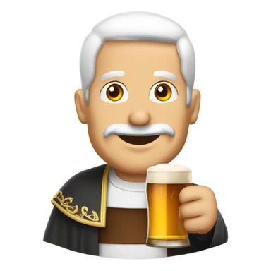 frate con boccale di birra in mano sticker