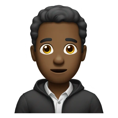 Confused black man sticker