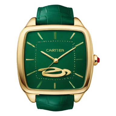 Dark green with gold details cartier watch  sticker