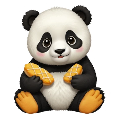 Panda eating nuggets  sticker