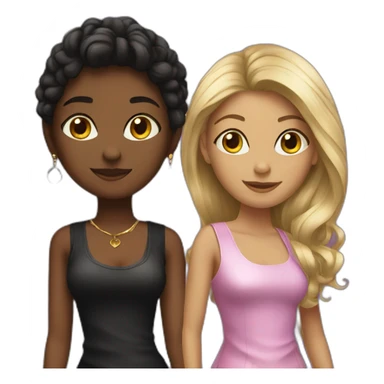 two. Girls in nightclub. sticker