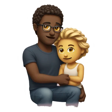 Love with cool man sticker