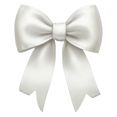 white satin bow sticker