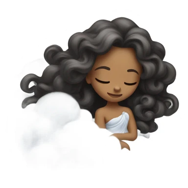 princess asleep on a cloud sticker