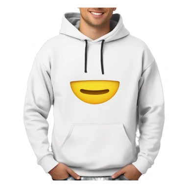 Plain White color pullover hoodie no person sticker