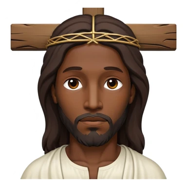 Black Jesus Christ on the cross  sticker