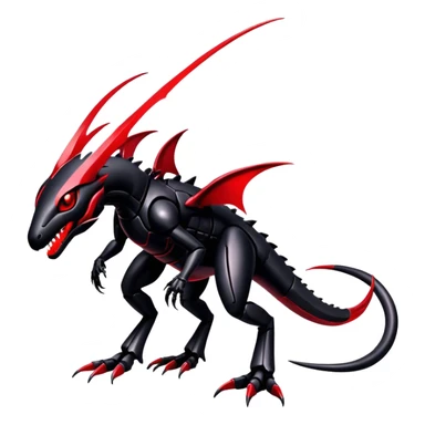 Shiny Exotic Edgy Badass Gothic Cool epic Futuristic Salandit-Genesect-Koraidon-Fakémon-hybrid-creature (full body)  sticker