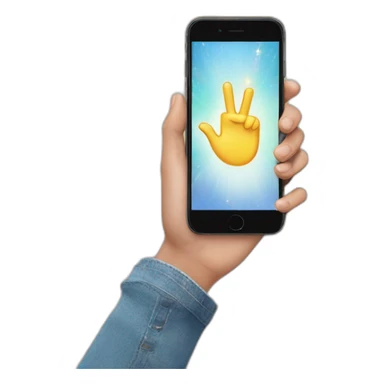 Touching phone screen with god's finger. sticker