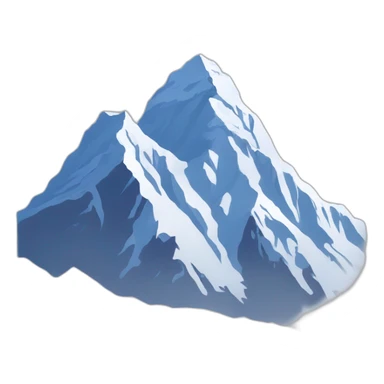 make an emoji of mount everest mountain, flat simple emoji sticker