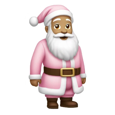 Light Pink Santa Claus with white skin sticker