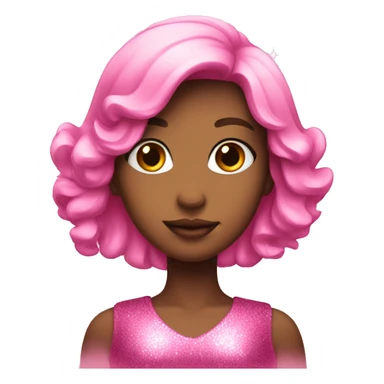  a pink sparkly girl sticker