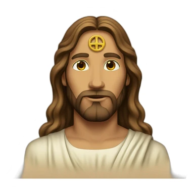 Jesus with face tats peace sign sticker