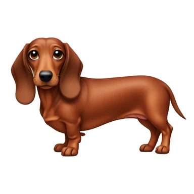 Shaded red dachshund sticker