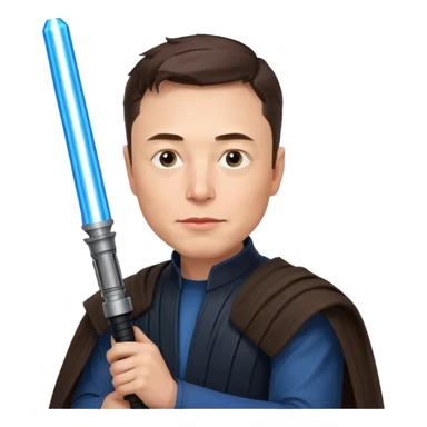 Elon musk with lightsaber  sticker