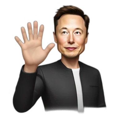 Elon musk with zoom on he is hand  sticker