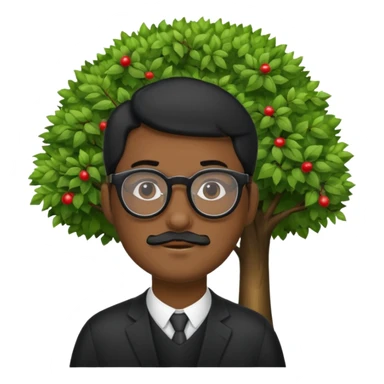 Une souche d'arbre avec un homme noir à lunette sticker