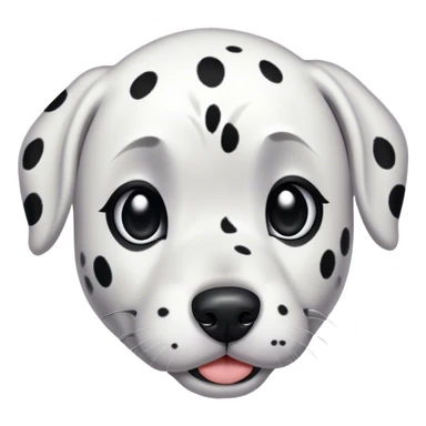 dalmatian with black eye sticker