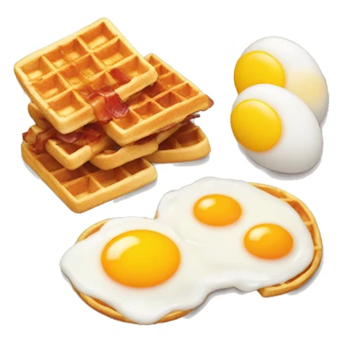 Eggs bacon and waffles sticker