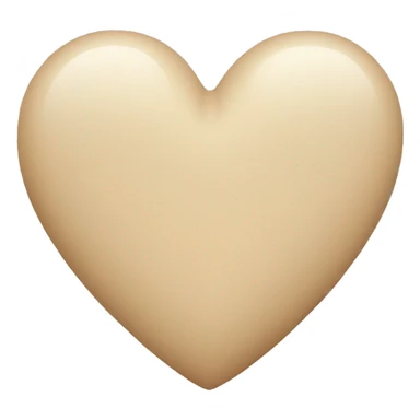 beige heart sticker