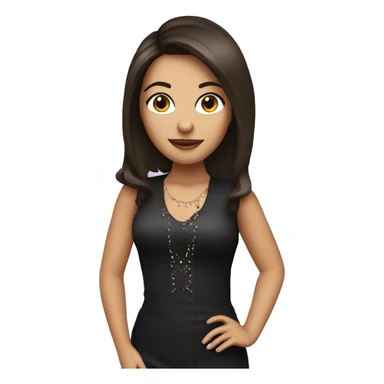 Brunette singer girl  sticker