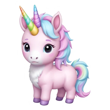 baby unicorn, chibi full body sticker